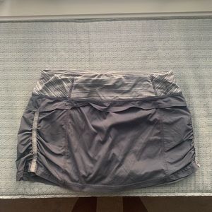 Lululemon Run Jog Skirt Coal Strata Stripe Size 4